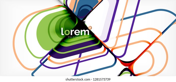 Abstract background - multicolored geometric shapes modern design. Trendy abstract layout template for business or technology presentation or web brochure cover, wallpaper. Vector illustration