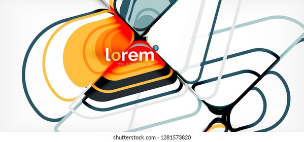 Abstract background - multicolored geometric shapes modern design. Trendy abstract layout template for business or technology presentation or web brochure cover, wallpaper. Vector illustration