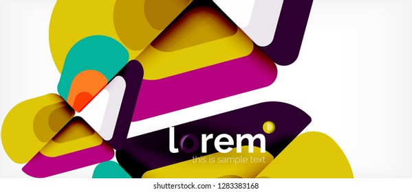 Abstract background - multicolored geometric shapes modern design. Trendy abstract layout template for business or technology presentation or web brochure cover, wallpaper. Vector illustration