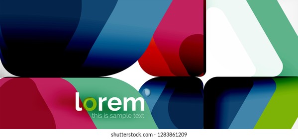 Abstract background - multicolored geometric shapes modern design. Trendy abstract layout template for business or technology presentation or web brochure cover, wallpaper. Vector illustration