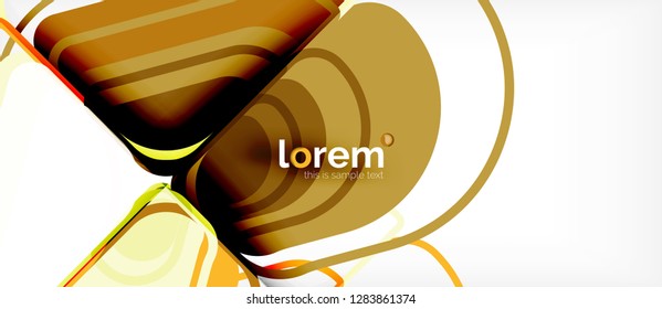 Abstract background - multicolored geometric shapes modern design. Trendy abstract layout template for business or technology presentation or web brochure cover, wallpaper. Vector illustration