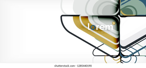 Abstract background - multicolored geometric shapes modern design. Trendy abstract layout template for business or technology presentation or web brochure cover, wallpaper. Vector illustration