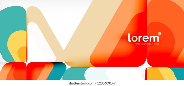 Abstract background - multicolored geometric shapes modern design. Trendy abstract layout template for business or technology presentation or web brochure cover, wallpaper. Vector illustration