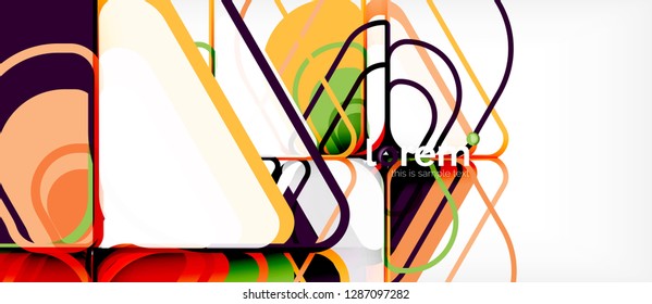 Abstract background - multicolored geometric shapes modern design. Trendy abstract layout template for business or technology presentation or web brochure cover, wallpaper. Vector illustration