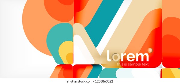 Abstract background - multicolored geometric shapes modern design. Trendy abstract layout template for business or technology presentation or web brochure cover, wallpaper. Vector illustration