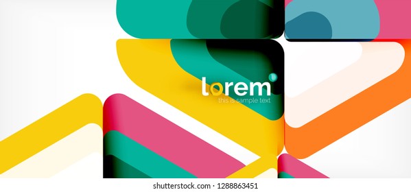 Abstract background - multicolored geometric shapes modern design. Trendy abstract layout template for business or technology presentation or web brochure cover, wallpaper. Vector illustration