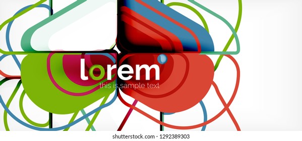 Abstract background - multicolored geometric shapes modern design. Trendy abstract layout template for business or technology presentation or web brochure cover, wallpaper. Vector illustration