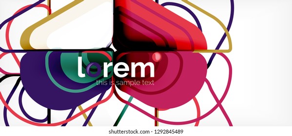 Abstract background - multicolored geometric shapes modern design. Trendy abstract layout template for business or technology presentation or web brochure cover, wallpaper. Vector illustration