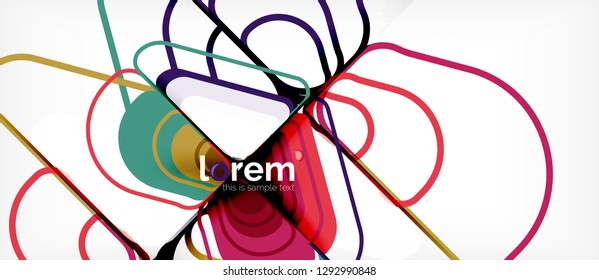 Abstract background - multicolored geometric shapes modern design. Trendy abstract layout template for business or technology presentation or web brochure cover, wallpaper. Vector illustration