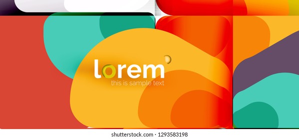 Abstract background - multicolored geometric shapes modern design. Trendy abstract layout template for business or technology presentation or web brochure cover, wallpaper. Vector illustration