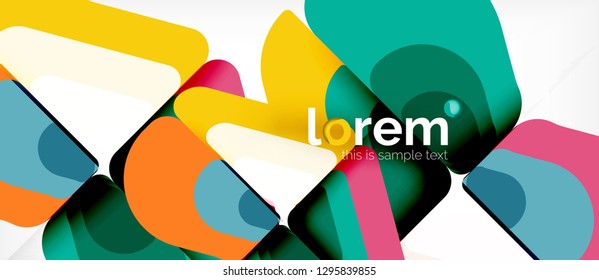 Abstract background - multicolored geometric shapes modern design. Trendy abstract layout template for business or technology presentation or web brochure cover, wallpaper. Vector illustration
