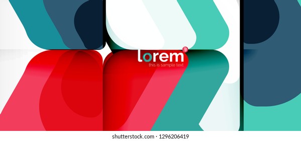 Abstract background - multicolored geometric shapes modern design. Trendy abstract layout template for business or technology presentation or web brochure cover, wallpaper. Vector illustration
