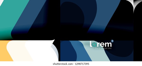 Abstract background - multicolored geometric shapes modern design. Trendy abstract layout template for business or technology presentation or web brochure cover, wallpaper. Vector illustration