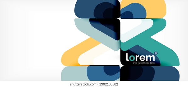 Abstract background - multicolored geometric shapes modern design. Trendy abstract layout template for business or technology presentation or web brochure cover, wallpaper. Vector illustration