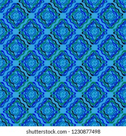 Abstract background multicolored geometric weave pattern seamless.