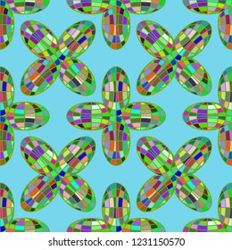Abstract background multicolored globe seamless pattern.