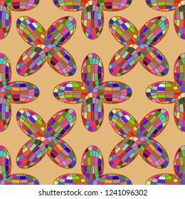 Abstract background multicolored globe seamless pattern.