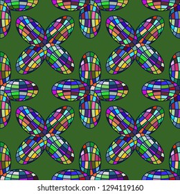 Abstract background multicolored globe seamless pattern.