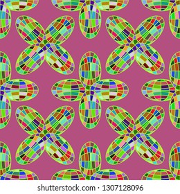 Abstract background multicolored globe seamless pattern.