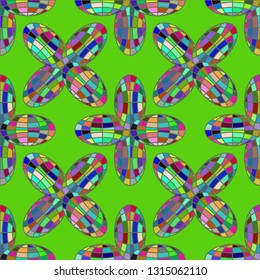 Abstract background multicolored globe seamless pattern.
