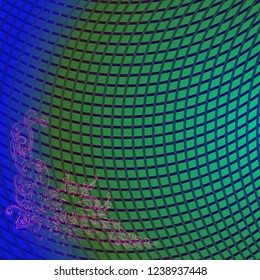 Abstract background multicolored glow striped weave pattern.