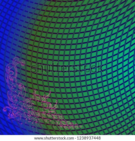 Abstract background multicolored glow striped weave pattern.