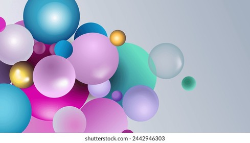 Abstract background with multicolored gradient bubbles