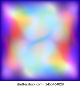 Abstract background with multicolored gradient in holography style.