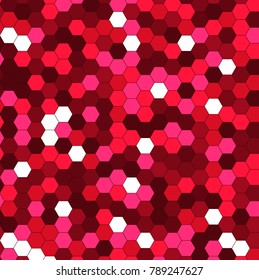 Abstract background of multicolored hexagon. Vector illustration