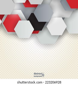 Abstract  background with multicolored hexagons. Eps10 Vector illustration
