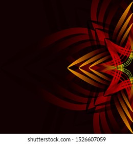 Abstract background with multi-colored interwoven lines. Futuristic abstract flower.