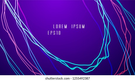Abstract background with multicolored lines