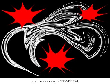 Abstract background of multicolored lines and spots