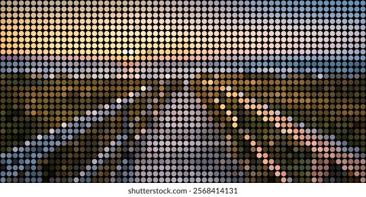 abstract background. multicolored mosaic illustration digital.