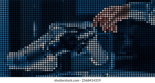 abstract background. multicolored mosaic illustration digital.