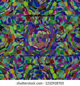Abstract background multicolored mosaic seamless pattern.