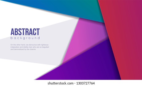 Abstract background with multicolored paper layers. Vector geometric illustration. Graphic minimal design. Business banner.