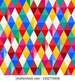 Abstract background of multicolored rhombuses. Multicolored rhombuses. Flat design, vector illustration, vector.