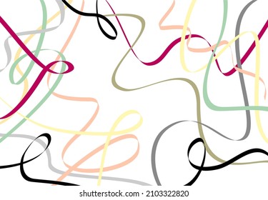 Abstract background. Multicolored ribbons on a light background. Modern trendy vector illustrations.