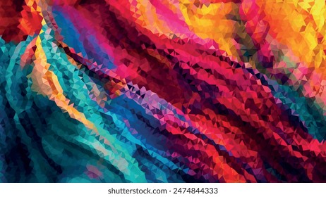 Abstract background multicolored abstract shape low poly lines