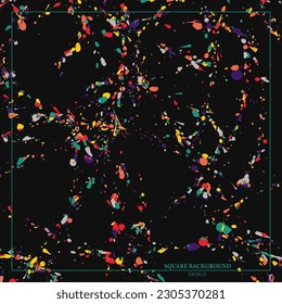 Abstract background with multicolored splashes of paint. Vector illustration.