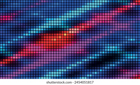 Abstract background from multi-colored squares. Abstract gradient background. Pixel background for web design. Small squares of computer mosaic. Vector illustration