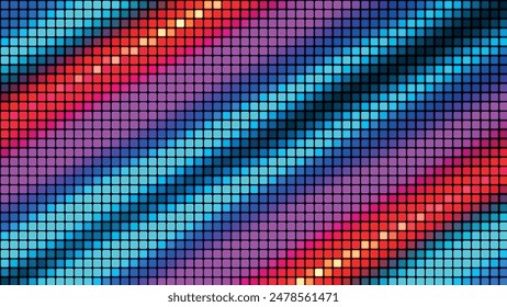 Abstract background from multi-colored squares. Abstract gradient background. Pixel background for web design. Small squares of computer mosaic. Vector illustration