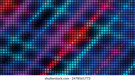 Fondo Abstractas de cuadrados multicolores. Fondo de degradado Abstractas. Fondo de píxeles para Diseño web. Pequeños cuadrados de mosaico de computadora. Ilustración vectorial