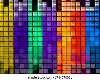 Abstract background of multicolored squares. Vector illustration
