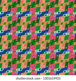 Abstract background - multicolored trend seamless pattern.
