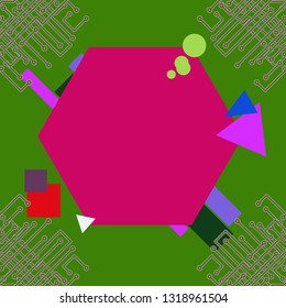 Abstract background - multicolored trend seamless pattern.