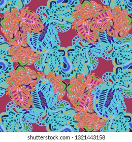 Abstract background - multicolored trend seamless pattern.