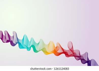 Abstract background with multicolored waves. Multicolored abstract waves. Stylish wallpaper with abstract multicolored waves.