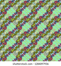 Abstract background multicolored weave diagonal seamless pattern.